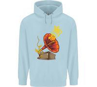 Felpa Con Cappuccio Per Bambini DJ DJing Earth Song Gramofono Musica