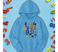 Felpa con cappuccio per bambini e ragazze colorata National Numeracy Number...