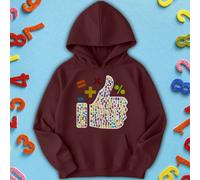 Felpa con cappuccio per bambini e ragazze Math Design Number Day Ideas #ND