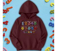 Felpa con cappuccio per bambini e ragazze Number Fun Design Number Day Ideas #ND