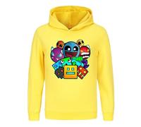 Felpa con cappuccio per bambini e ragazzi, a maniche lunghe, in cotone, per autunno e inverno, 5-13 anni, Giallo, 9-10 Years