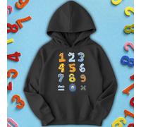 Felpa con cappuccio per bambini e ragazzi Dino Number Day Ideas #ND