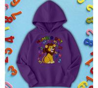 Felpa con cappuccio per bambini e ragazzi Lion Math Number Day Ideas #ND
