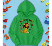 Felpa con cappuccio per bambini e ragazzi Lion Math Number Day Ideas #ND