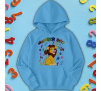 Felpa con cappuccio per bambini e ragazzi Lion Math Number Day Ideas #ND