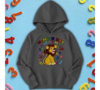 Felpa con cappuccio per bambini e ragazzi Lion Math Number Day Ideas #ND