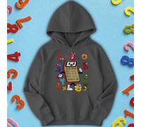 Felpa con cappuccio per bambini e ragazzi Monster Calculator Number Day...