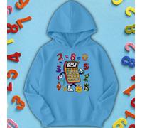 Felpa con cappuccio per bambini e ragazzi Monster Calculator Number Day...