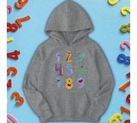 Felpa con cappuccio per bambini e ragazzi Nine Monster Number Day Ideas #ND