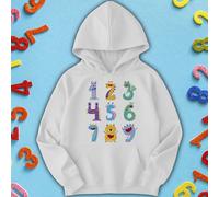 Felpa con cappuccio per bambini e ragazzi Nine Monster Number Day Ideas #ND