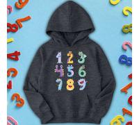 Felpa con cappuccio per bambini e ragazzi Nine Monster Number Day Ideas #ND