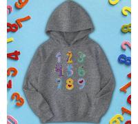Felpa con cappuccio per bambini e ragazzi Nine Monster Number Day Ideas #ND