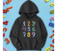 Felpa con cappuccio per bambini e ragazzi Nine Monster Number Day Ideas #ND