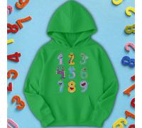 Felpa con cappuccio per bambini e ragazzi Nine Monster Number Day Ideas #ND