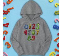 Felpa con cappuccio per bambini e ragazzi simpatici Monster Number Day Ideas #ND