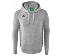 Erima Felpa con cappuccio Essential Team – Grigio chiaro melange – 152 cm (Bambino/Bambina)