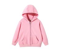 Felpa con cappuccio per bambini, in pile, tinta unita, a maniche lunghe, casual, casual, per il tempo libero, per la vita quotidiana, la scuola, l'autunno, l'inverno, adolescente, ragazzi, ragazze