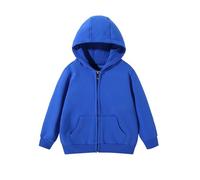 Felpa con cappuccio per bambini, in pile, tinta unita, a maniche lunghe, casual, casual, per il tempo libero, per la vita quotidiana, la scuola, l'autunno, l'inverno, adolescente, ragazzi, ragazze