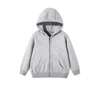 Felpa con cappuccio per bambini, in pile, tinta unita, a maniche lunghe, casual, casual, per il tempo libero, per la vita quotidiana, la scuola, l'autunno, l'inverno, adolescente, ragazzi, ragazze