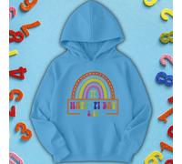 Felpa con cappuccio per bambini Rainbow Pi National Numeracy Number Day Idea #ND
