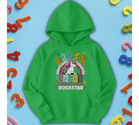 Felpa con cappuccio per bambini Unicorn Rockstar Number Day Ideas per...