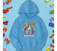 Felpa con cappuccio per bambini Unicorn Rockstar Number Day Ideas per...