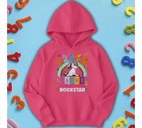 Felpa con cappuccio per bambini Unicorn Rockstar Number Day Ideas per...