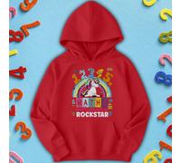 Felpa con cappuccio per bambini Unicorn Rockstar Number Day Ideas per...
