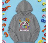 Felpa con cappuccio per bambini Unicorn Rockstar Number Day Ideas per...