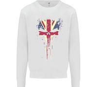 Felpa Con Cappuccio Per Bambini Union Jack Skull Giorno Di San Giorgio