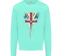 Felpa Con Cappuccio Per Bambini Union Jack Skull Giorno Di San Giorgio