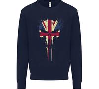 Felpa Con Cappuccio Per Bambini Union Jack Skull Giorno Di San Giorgio