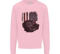 Felpa Con Cappuccio Per Cani Labrador Americano Con Bandiera USA Uomo