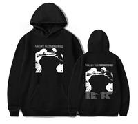 Felpa con Cappuccio per Donna Uomo Stampa Singer Fans Album M-alcolm Merch T-Odd Tour Casual Oversize Maniche Lunghe Felpa Top Unisex-Black||x_l