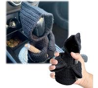 Felpa con cappuccio per il cambio dell'auto, divertente copertura per leva del cambio, fatta a mano, in stile gotico, accessorio per auto, mini pomello universale con cappuccio, accessorio per interni