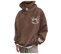 Felpa con cappuccio per San Valentino, da uomo, per il tempo libero, adolescente, con cappuccio, a maniche lunghe, oversize, per lavoro, uso quotidiano, viaggi, attività all'aperto, 01 caffè., L