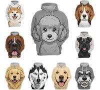 Felpa con cappuccio personalizzata con stampa 3D con tasca per uomini e donne, felpa pullover fai da te personalizzata, design personalizzabile per coppie, amici, ideale compleanno multi, Multi,