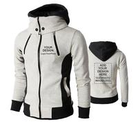 Felpa con cappuccio personalizzata da uomo da lavoro fai da te progetta le tue giacche con testo personalizzato logo foto felpa con cappuccio giacca sportiva da esterno,Beige-M