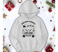Felpa con cappuccio personalizzata Family Lappland Adventure Natale Babbo...