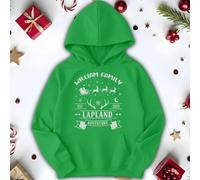 Felpa con cappuccio personalizzata Family Lappland Adventure Natale Babbo...