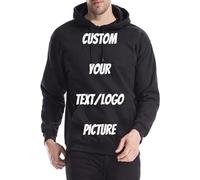 Felpa con cappuccio personalizzata Team Felpa Aggiungi Il Tuo Testo/Logo/Immagine/Anything Design personalizzato Prima e dopo Felpa con Cappuccio Coppia Coppia Marito Fidanzato Regalo, Personalizzato,