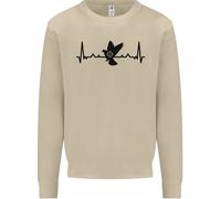 Felpa Con Cappuccio Pigeon Hunting Heart Beat ECG Uomo