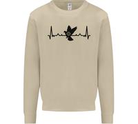 Felpa Con Cappuccio Pigeon Hunting Heart Beat ECG Uomo