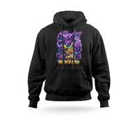 Felpa con cappuccio Pikachu Pokemon Anime Uomo Donna Bimbo Idea Regalo Fans Nera
