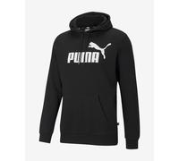 Felpa con cappuccio Puma Essentials Big Logo nero bianco - L