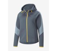 Felpa con cappuccio Puma Evostripe Full Zip blu grigiastro donna - XL