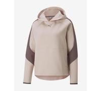 Felpa con cappuccio Puma Evostripe rosa chiaro lilla donna - S