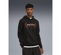Felpa con cappuccio Puma F1 Essential Logo Graphic nero rosso bianco - M