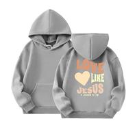 Felpa con Cappuccio Ragazza Top Sportivo Maglietta Elegante Leggero Felpe Stampa Foderate in Pile Bambina a Girocollo Sweatshirt per Bambini Maschio e Femmina