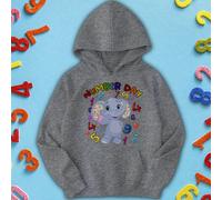 Felpa con cappuccio ragazzo e ragazza Number Day Ideas Carino elefante...